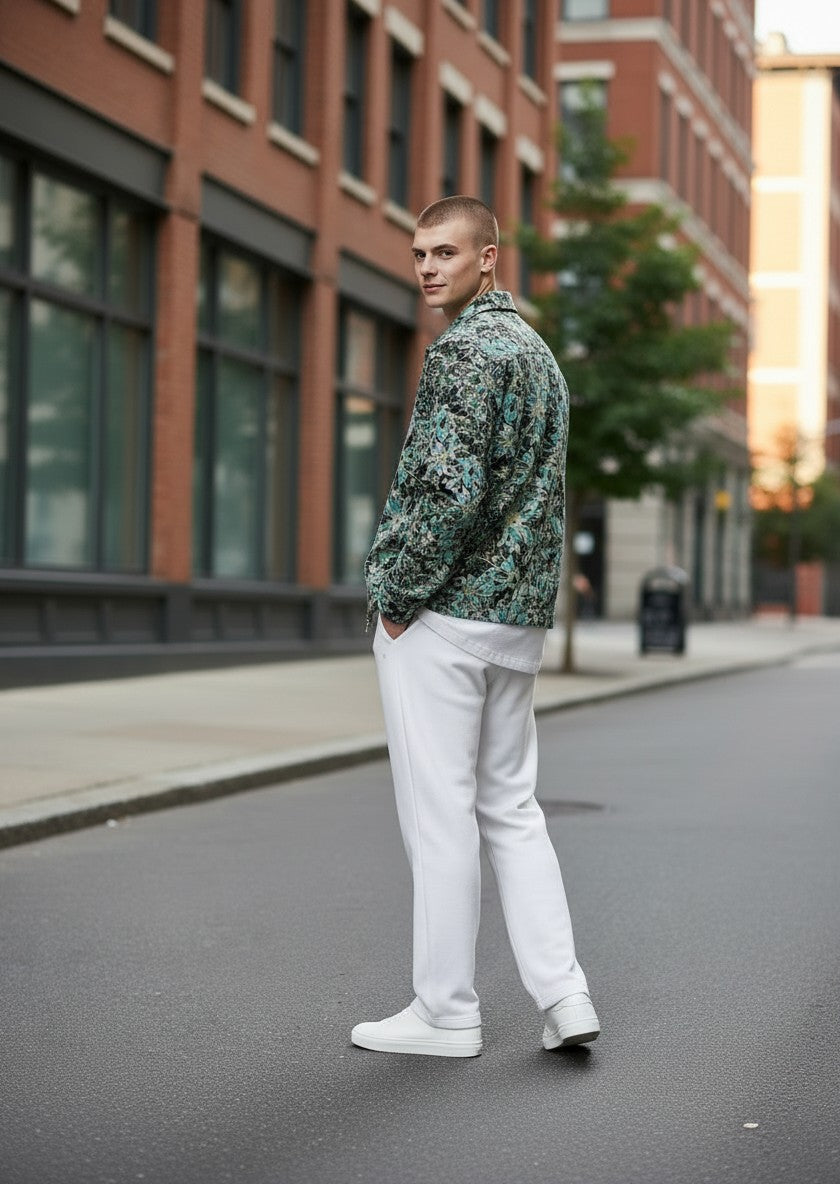 Veste à motif floral