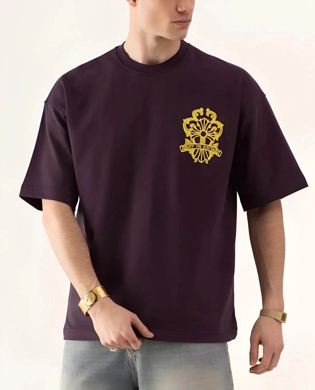 T-shirt Off The System Jaune & Violet — Oversize Premium - Backstage Premium