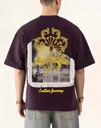 T-shirt Off The System Jaune & Violet — Oversize Premium - Backstage Premium