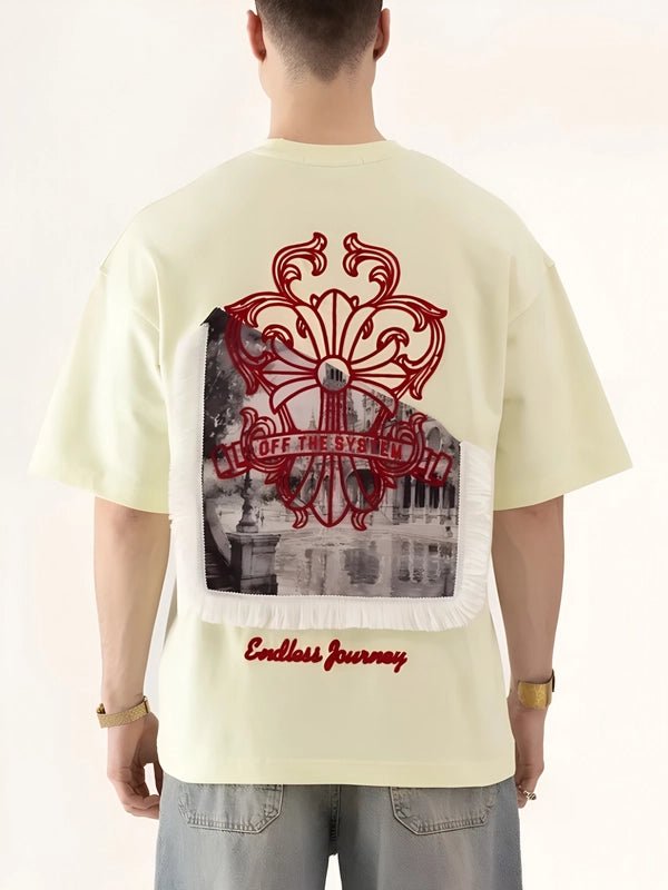 T-shirt Off The System Jaune & Violet — Oversize Premium - Backstage Premium