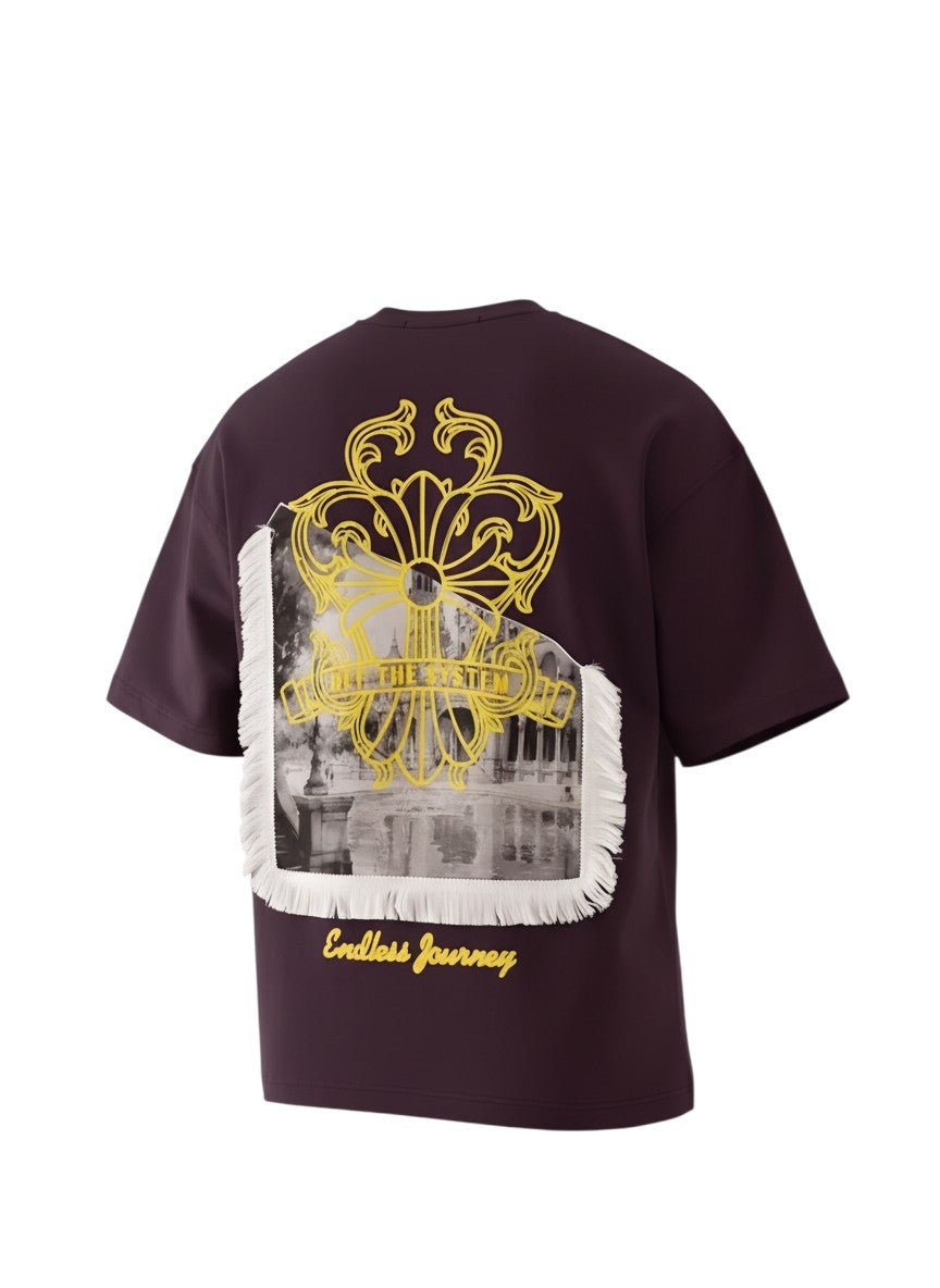 T-shirt Off The System Jaune & Violet — Oversize Premium - Backstage Premium