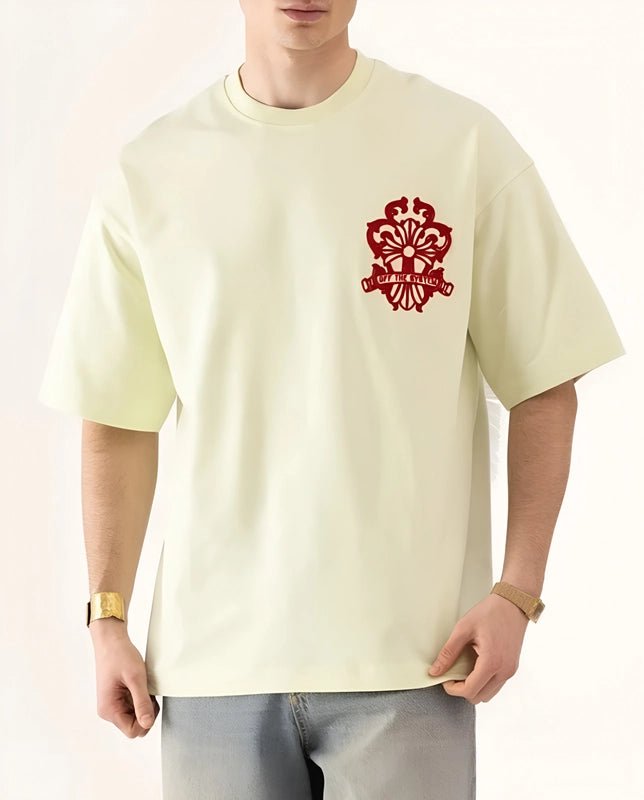 T-shirt Off The System Jaune & Violet — Oversize Premium - Backstage Premium