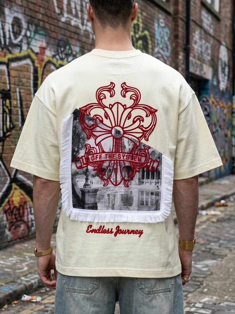 T-shirt Off The System Jaune & Violet — Oversize Premium - Backstage Premium
