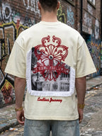 T-shirt Off The System Jaune & Violet — Oversize Premium - Backstage Premium