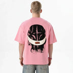 T-shirt Off The System Rose & Gris — Oversize 300g Premium - Backstage Premium