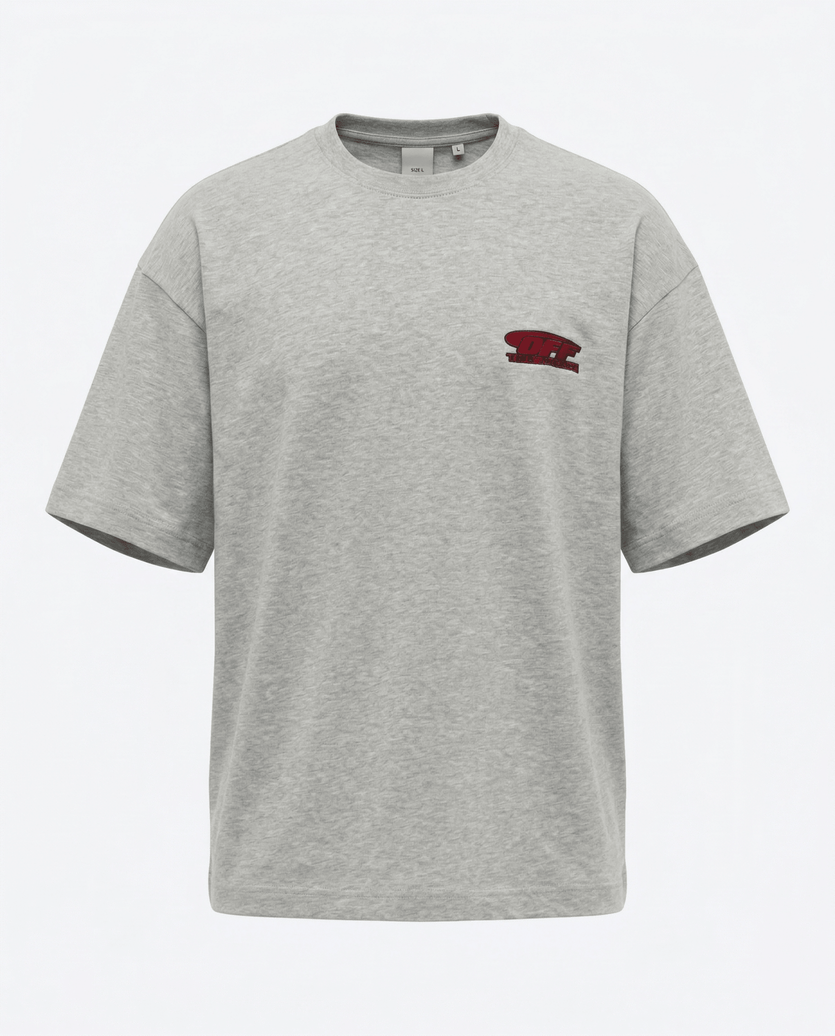 T-shirt Off The System Rose & Gris — Oversize 300g Premium - Backstage Premium