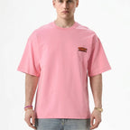 T-shirt Off The System Rose & Gris — Oversize 300g Premium - Backstage Premium